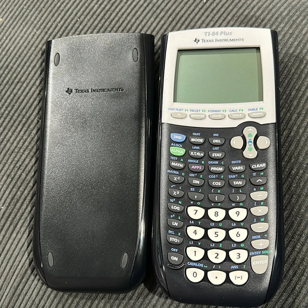 - TI-84 Plus Graphing Calculator Texas Instruments Gray - Picture 1 of 2